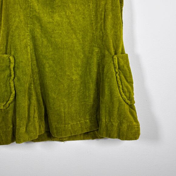 Vintage 1970s Bardinella Designs Terry Cloth Vest Olive Green Cover Up Button Up - Picture 16 of 16
